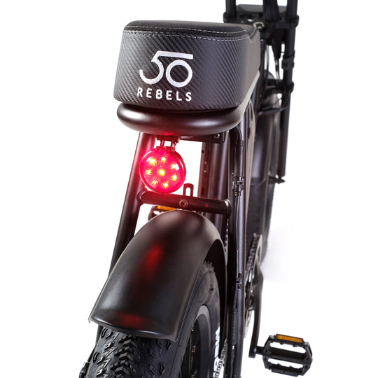 V-Series moped rear detail cafe racer light black matte